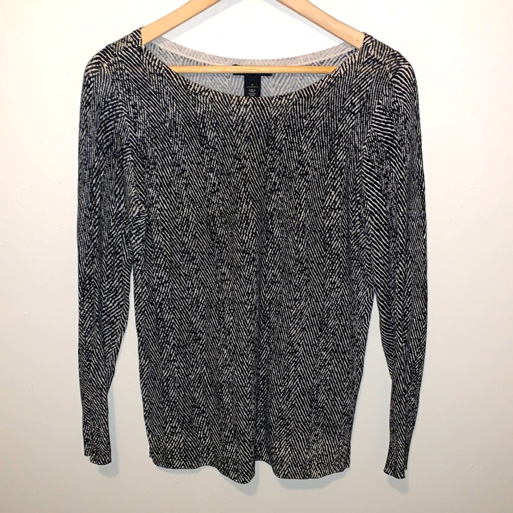Whbm Herringbone Pattern Pullover Sweater - image 2